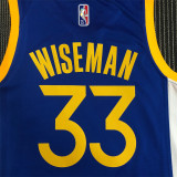 Golden State Warriors 75周年 勇士队 V领 蓝色 33号 怀斯曼