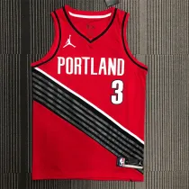 Portland Trail Blazers  开拓者 红色 （JORDAN款）3号 麦科勒姆