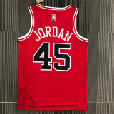 Chicago Bulls NBA  75周年 公牛队 红色 45号 乔丹