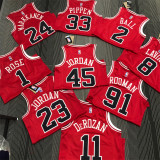 Chicago Bulls NBA 75周年 公牛队 红色 33号 皮蓬