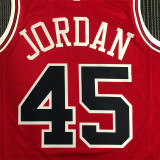 Chicago Bulls NBA  75周年 公牛队 红色 45号 乔丹