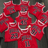 Chicago Bulls NBA  75周年 公牛队 红色 8号 拉文