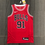 Chicago Bulls NBA 75周年 公牛队 红色 91号 罗德曼