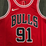 Chicago Bulls NBA 75周年 公牛队 红色 91号 罗德曼
