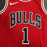 Chicago Bulls NBA 75周年 公牛队 红色 1号 罗斯