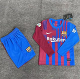Kids kit 21-22 FC Barcelona home (Long sleeve) Thailand Quality