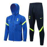 21-22 Tottenham Hotspur (bright blue) Jacket and cap set training suit Thailand Qualit