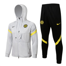 21-22 Chelsea (grey) Jacket and cap set training suit Thailand Qualit