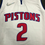 Detroit Pistons 75周年 活塞队 白色 2号 坎宁安
