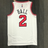 Chicago Bulls NBA 75周年 公牛队 白色 2号 鲍尔