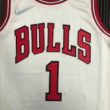 Chicago Bulls NBA 75周年 公牛队 白色 1号 罗斯