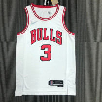 Chicago Bulls NBA 75周年 公牛队 白色 3号 韦德