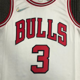 Chicago Bulls NBA 75周年 公牛队 白色 3号 韦德