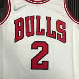 Chicago Bulls NBA 75周年 公牛队 白色 2号 鲍尔