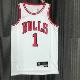 Chicago Bulls NBA 75周年 公牛队 白色 1号 罗斯