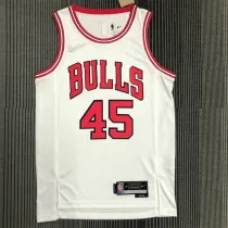 Chicago Bulls NBA  75周年 公牛队 白色 45号 乔丹