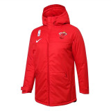 Long Pattern 21-22 Miami Heat (Red) Jcotton-padded clothes Soccer Jacket