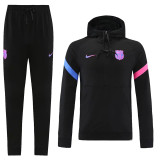 21-22 Barcelona (black) Jacket and cap set training suit Thailand Qualit
