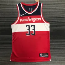 Washington Wizards  75周年 奇才队 红色 33号 库兹马