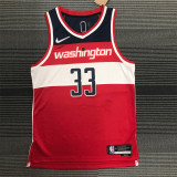 Washington Wizards  75周年 奇才队 红色 33号 库兹马