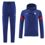 21-22 Atletico Madrid (bright blue) Jacket and cap set training suit Thailand Qualit