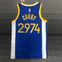 Golden State Warriors  75周年勇士队V领 蓝 2974 库里