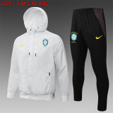 21-22 Brazil (White) Windbreaker Soccer Jacket Training Suit