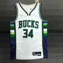 Milwaukee Bucks  22赛季 雄鹿队 城市版 34号 字母哥