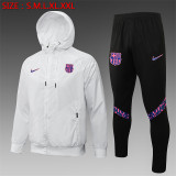 21-22 Barcelona (White) Windbreaker Soccer Jacket  Training Suit
