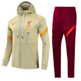 Young 21-22 Liverpool (khaki) Hoodie Sweater tracksuit set