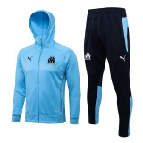 21-22 Marseille (blue) Jacket and cap set training suit Thailand Qualit