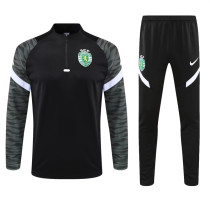 21-22 Sporting Lisbon (black) Adult Soccer Jacket Training Suit