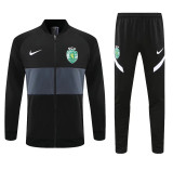 21-22 Sporting Lisbon (black) Jacket Adult Sweater tracksuit set
