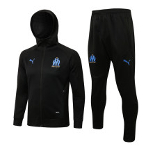 21-22 Marseille (black) Jacket and cap set training suit Thailand Qualit