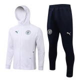 21-22 Manchester City (White) Jacket and cap set training suit Thailand Qualit