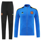 22-23 Manchester United (bright blue) Jacket Adult Sweater tracksuit set