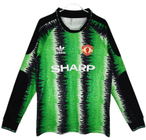 Long sleeve 1990 Manchester United (Goalkeeper) Retro Jersey Thailand Quality