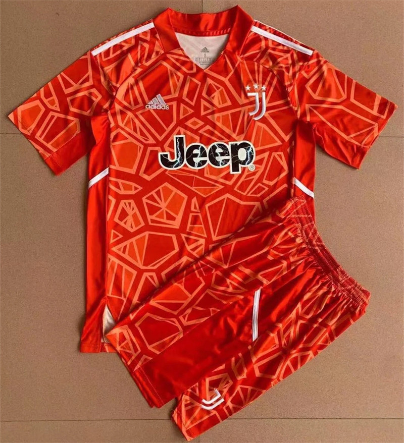 Kids kit 2223 Juventus (Goalkeeper) Thailand Quality Soccer Jersey
