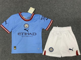 Kids kit 22-23 Manchester City home Thailand Quality