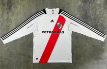 Long sleeve 09-10 CA River Plate home Retro Jersey Thailand Quality