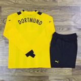 Long sleeve 22-23 Borussia Dortmund home Set.Jersey & Short High Quality