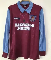 Long sleeve 95-97 West Ham United home Retro Jersey Thailand Quality