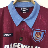 Long sleeve 95-97 West Ham United home Retro Jersey Thailand Quality
