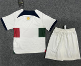 Kids kit 2022 Portugal Away Thailand Quality