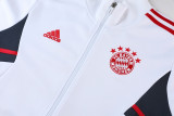 22-23 Bayern München (White) Jacket Sweater tracksuit set