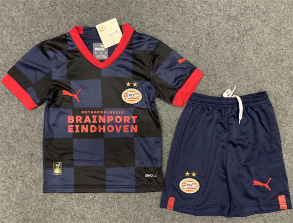 Kids kit 22-23 PSV Eindhoven Away Thailand Quality