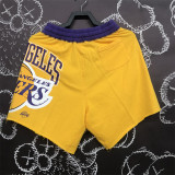Los Angeles Lakers 湖人队 运动休闲短裤 黄色