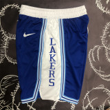 Los Angeles Lakers 湖人 蓝色 复古短裤