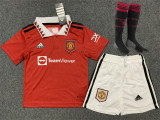 Kids kit 22-23 Manchester United home Thailand Quality