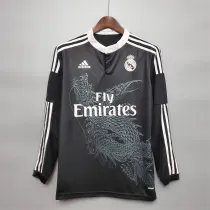 Long sleeve 14-15 Real Madrid Third Away black Retro Jersey Thailand Quality